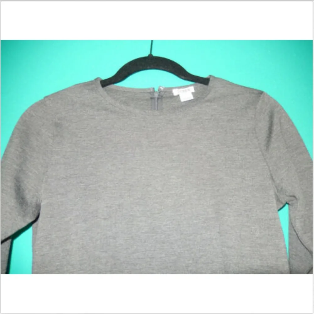 J. CREW FACTORY LONG SLEEVE PONTE GREY DRESS